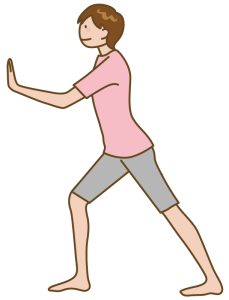 ふくらはぎストレッチのイラスト