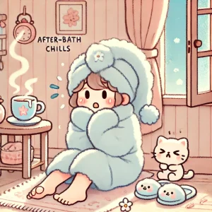 体を冷やさない様子のイラスト