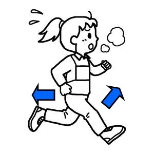 走る動作の画像